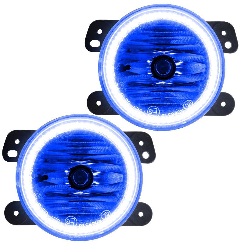 Oracle Lighting 07-09 Jeep Wrangler JK Pre-Assembled LED Halo Fog Lights -Blue SEE WARRANTY