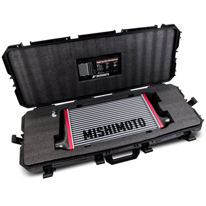 Mishimoto Universal Carbon Fiber Intercooler - Gloss Tanks - 525mm Silver Core - C-Flow - R V-Band