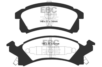 EBC 91-95 Buick Skylark 2.3 Ultimax2 Front Brake Pads