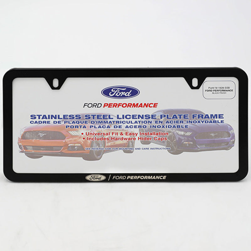 Ford Racing Ford Performance Slim License Plate Frame - Black Stainless Steel