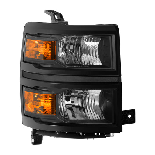 xTune Chevy Silverado 14-15 Non-HD Passenger Side Headlight Black - OEM Right HD-JH-CS14-OEBK-R