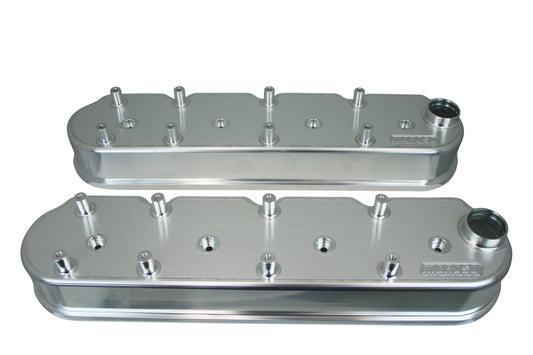 Moroso GM LS Valve Cover - 2.5in - w/Coil Mounts - COPO Breathers on Each Cover - Billet Alum - Pair