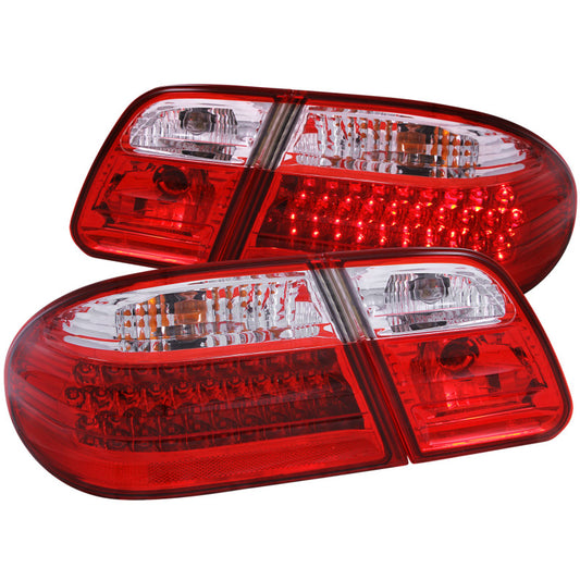 ANZO 1996-2002 Mercedes Benz E Class W210 LED Taillights Red/Clear