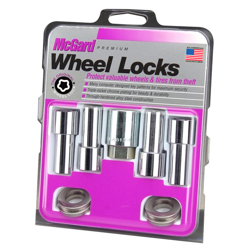 McGard Wheel Lock Nut Set - 4pk. (X-Long Shank) 1/2-20 / 13/16 Hex / 2.165in. Length - Chrome