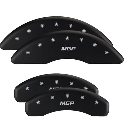 MGP 4 Caliper Covers Engraved Front & Rear Bowtie Red finish silver ch