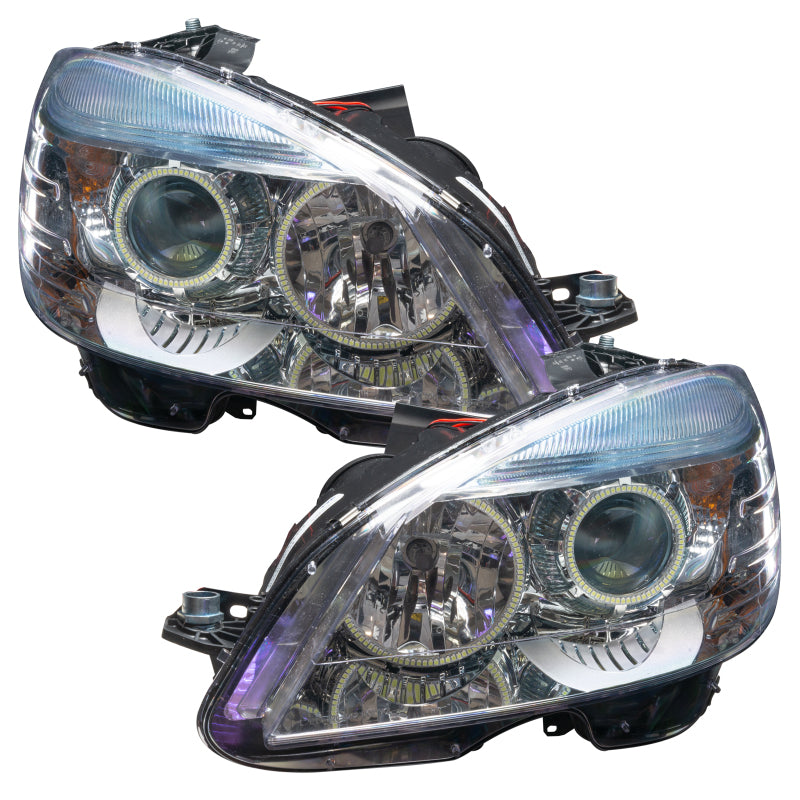 Oracle 08-11 Mercedes Benz C-Class Pre-Assembled Headlights Chrome - w/ Simple Cntrl SEE WARRANTY