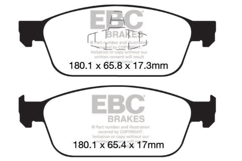 EBC 12+ Ford Focus 2.0 Turbo ST Greenstuff Front Brake Pads