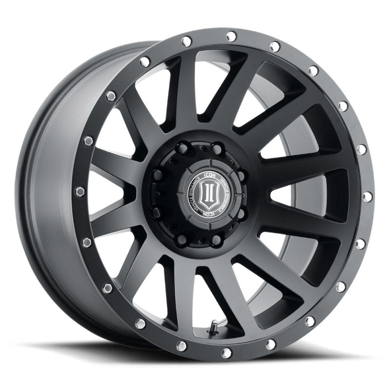 ICON Compression 20x10 8x6.5 -19mm Offset 4.75in BS 121.4mm Bore Satin Black Wheel