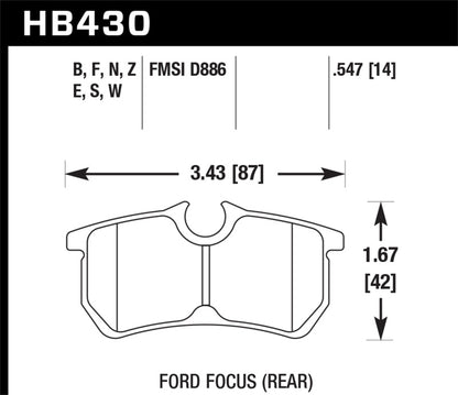 Hawk Performance Ceramic Street Brake Pads