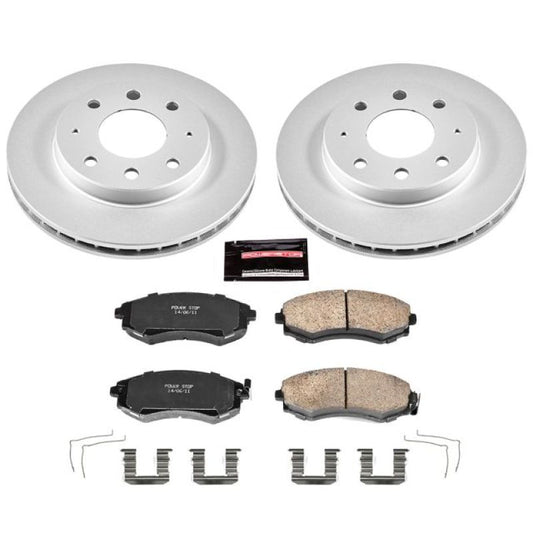 Power Stop 98-01 Hyundai Elantra Front Z17 Evolution Geomet Coated Brake Kit