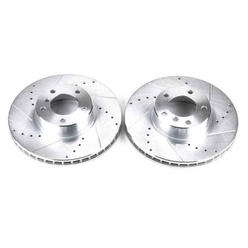 Power Stop 01-03 BMW 530i Front Evolution Drilled & Slotted Rotors - Pair