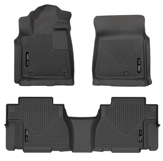 Husky Liners 08-11 Toyota Sequoia WeatherBeater Front & 2nd Seat Floor Liners (Black)