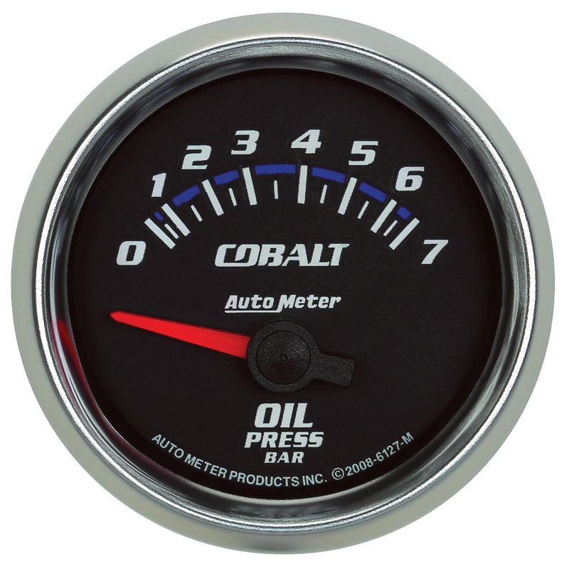 Autometer Cobalt 52mm 0-7 BAR Short Sweep Electric Oil Pressure Gauge