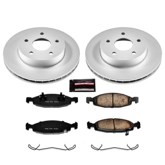 Power Stop 99-02 Jeep Grand Cherokee Front Z17 Evolution Geomet Coated Brake Kit