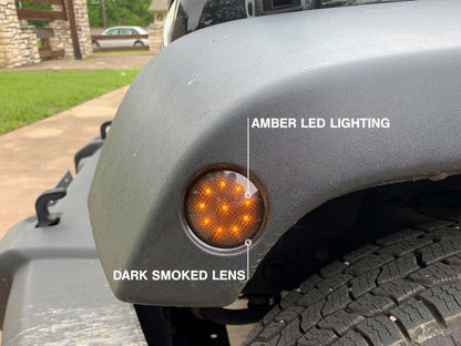 Raxiom 07-18 Jeep Wrangler JK LED Side Marker Lights- Smoked