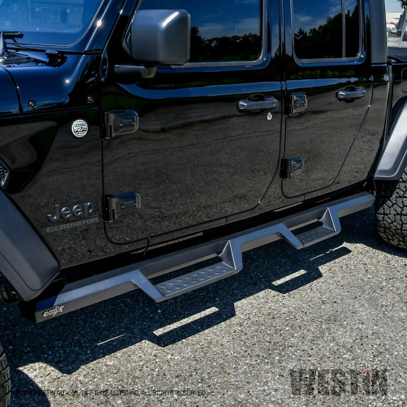 Westin 2020 Jeep Gladiator HDX Drop Nerf Step Bars - Textured Black