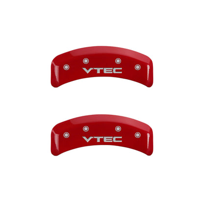 MGP 4 Caliper Covers Engraved Front & Rear Vtech Red finish silver ch