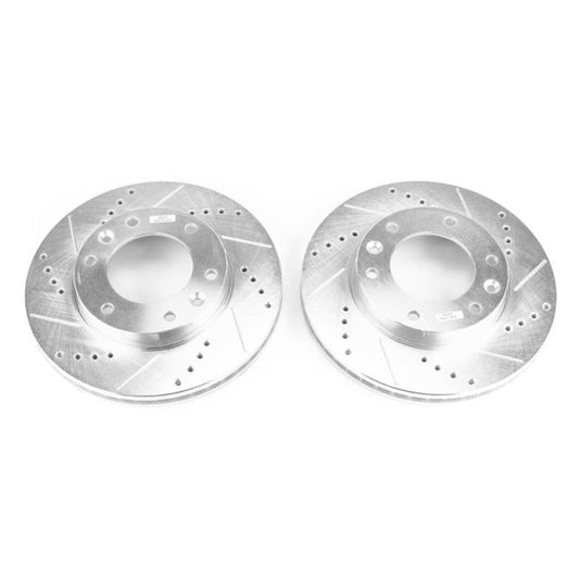 Power Stop 07-08 Hyundai Entourage Front Evolution Drilled & Slotted Rotors - Pair
