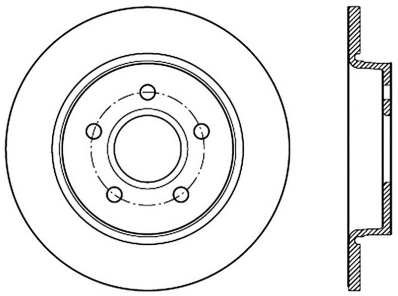 StopTech 12-15 Ford Focus w/ Rear Disc Brakes Rear Left Slotted & Drilled Rotor