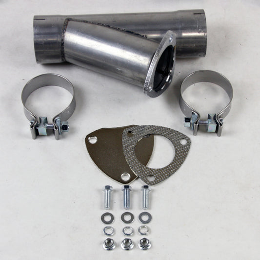 Granatelli 2.0in Aluminized Mild Steel Manual Exhaust Cutout w/Slip Fit/Band Clamp