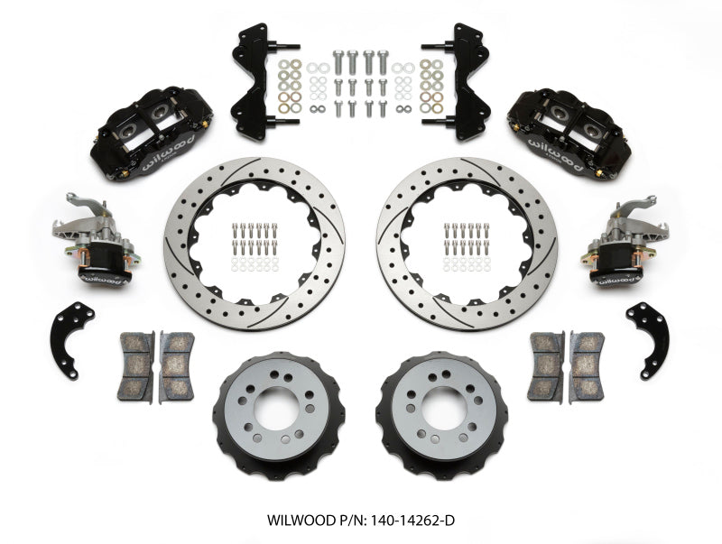 Wilwood Narrow Superlite 4R / MC4 Rear Kit 12.88 Drilled Currie Pro-Tour Unit Bearing Floater