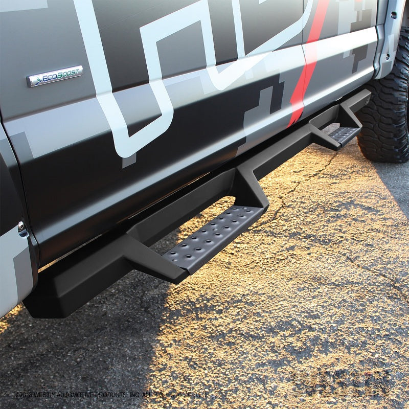 Westin/HDX Stainless 15-18 Ford F-150 SC/17-18 F-250/F-350 CC Drop Nerf Step Bars - Textured Black