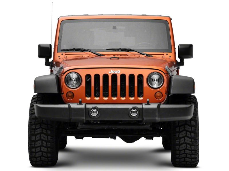 Raxiom 07-23 Jeep Wrangler JK & JL Axial Series Halo LED Fog Lights- Amber