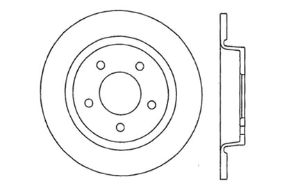 StopTech 04-10 Mazda3 Drilled Right Rear Rotor