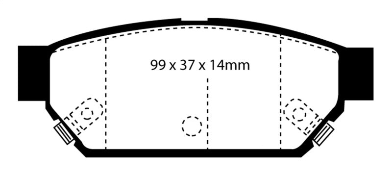 EBC 93-96 Eagle Summit 1.5 Redstuff Rear Brake Pads