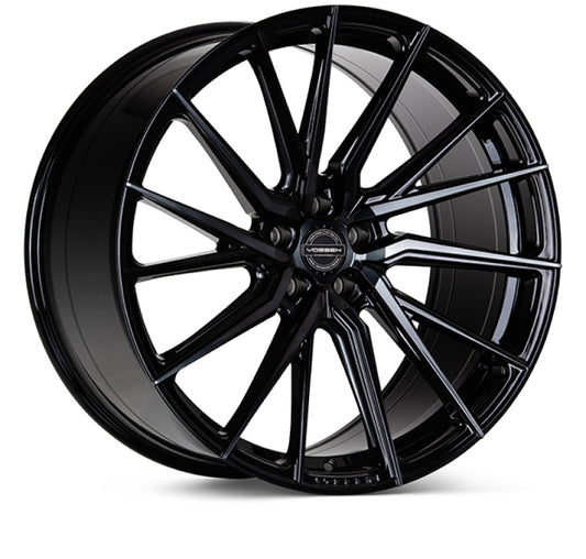 Vossen HF-4T 22x9 / 5x114.3 / ET32 / Flat Face / 73.1 - Double Tinted - Gloss Black - Right Wheel