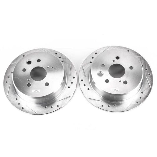 Power Stop 06-15 Lexus IS250 Rear Evolution Drilled & Slotted Rotors - Pair