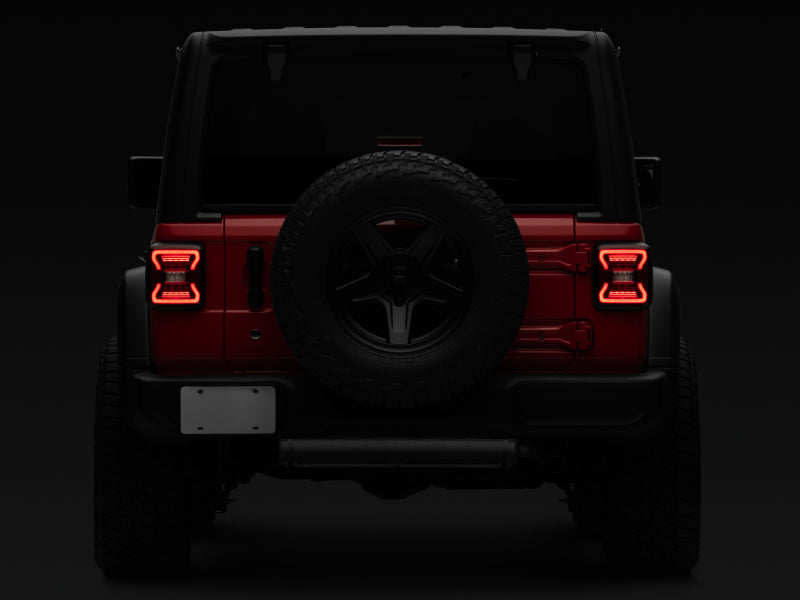 Raxiom 18-22 Jeep Wrangler JL LED Tail Lights- Black Housing - Red Lens