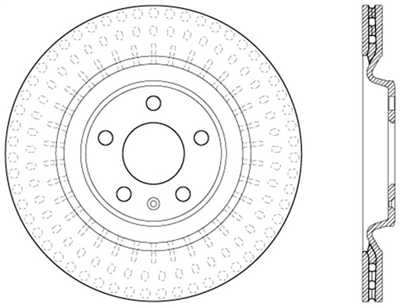 StopTech 12-13 Audi A6 Quattro/11-12 A7 Quattro / 10-13 S4 Rear Right Cryo Slotted Rotor