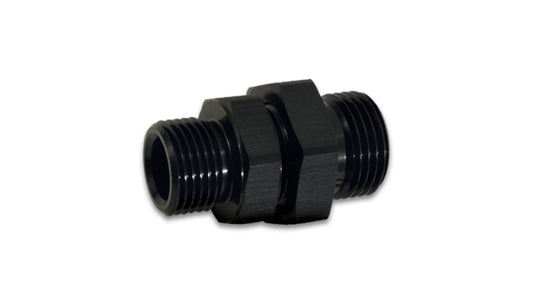 Vibrant -10AN to -10AN Male to Male Union Adapter - Anodized Black