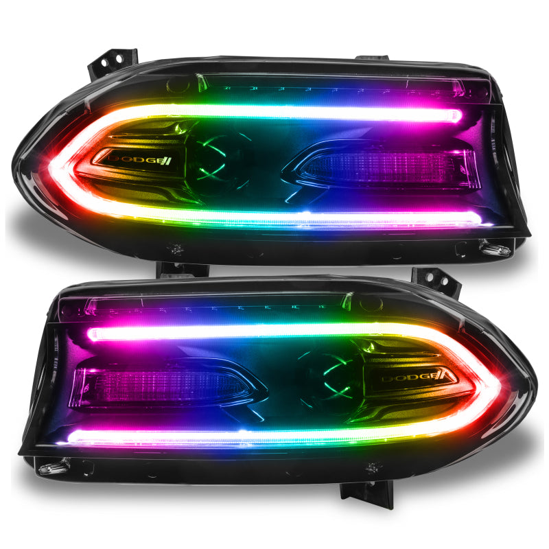 Oracle 15-21 Dodge Charger RGB+W DRL Headlight DRL Upgrade Kit - ColorSHIFT SEE WARRANTY