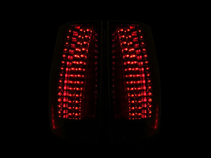 ANZO 2007-2014 Chevrolet Suburban LED Taillights Red/Clear - Escalade Look