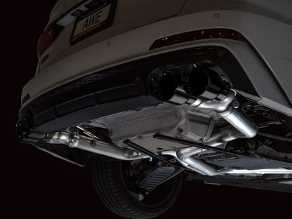 AWE Tuning 19-23 Audi C8 S6/S7 2.9T V6 AWD Track Edition Exhaust - Diamond Black Tips