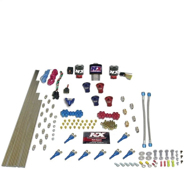 Nitrous Express Shark Dual Stage/Gas/Rails 16 Nozzles Nitrous Kit (200-1200HP) w/o Bottle