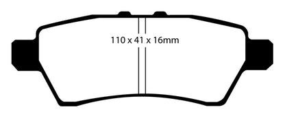 EBC 05-12 Nissan Pathfinder 4.0 Greenstuff Rear Brake Pads