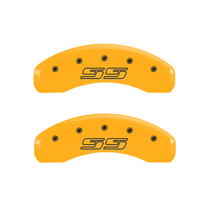 MGP 4 Caliper Covers Engraved Front & Rear Avalanche SS Yellow Finish Black Char 2000 Chevy Tahoe