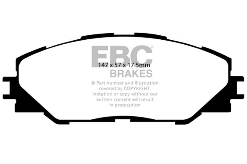 EBC 09-10 Pontiac Vibe 2.4 2WD Greenstuff Front Brake Pads