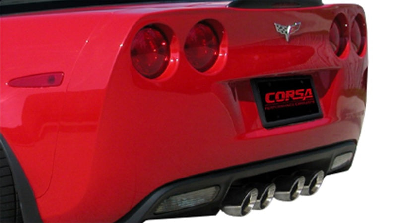 Corsa 2012-2013 Chevrolet Corvette C6 ZR1 Sport Cat-Back Dual Rear Exit w/ Twin 4.0in Pol Tips