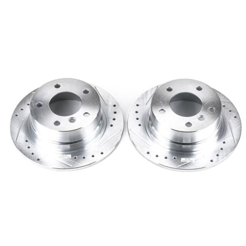 Power Stop 95-99 BMW 318ti Rear Evolution Drilled & Slotted Rotors - Pair