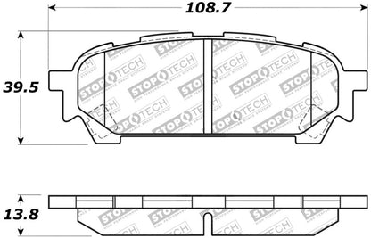 StopTech Street Touring 03-05 WRX Rear Brake Pads