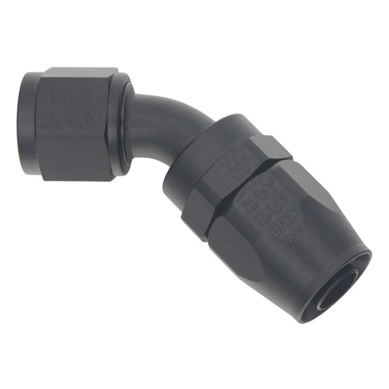 DeatschWerks 10AN Female Swivel 45-Degree Hose End CPE - Anodized Matte Black