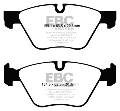 EBC 11+ BMW 528 2.0 Turbo (F10) Redstuff Front Brake Pads