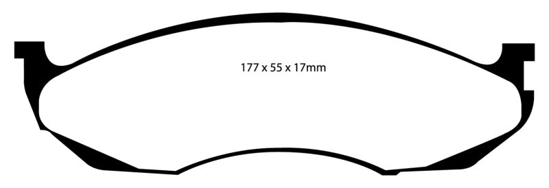 EBC 90-91 Jeep Cherokee 2.5 4WD Greenstuff Front Brake Pads