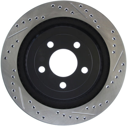 StopTech Slotted & Drilled Sport Brake Rotor - 2015 Ford Mustang GT - Rear Left