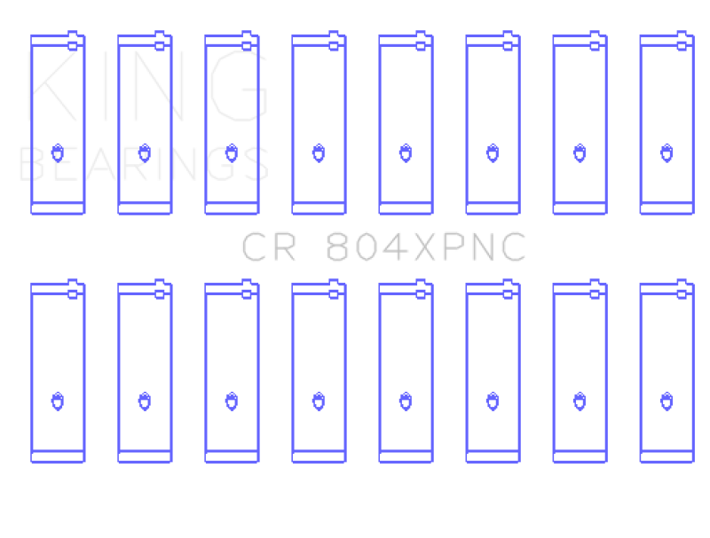 King Ford 260CI/289CI/302 5.0L Windsor (Size STDX) XP Tri-Metal Performance Connecting Rod Bearing