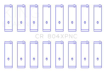 King Ford 260CI/289CI/302 5.0L Windsor (Size STDX) XP Tri-Metal Performance Connecting Rod Bearing